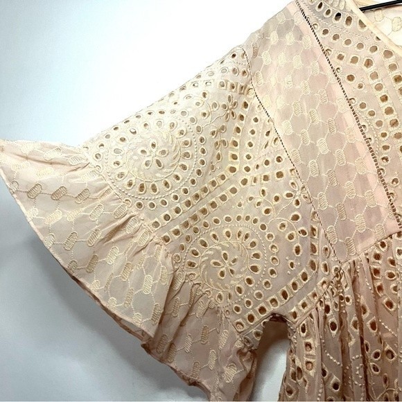 Anthro Akemi & Kin Brooke Eyelet Babydoll Swing Oversized Dress - Picture 8 of 11